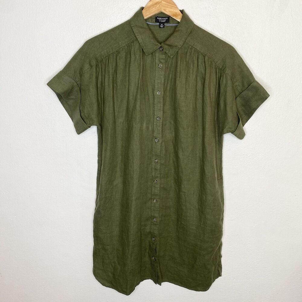 J Crew Baird Mcnutt Irish Linen Shirtdress Short Sleeve Dress Women’s Medium